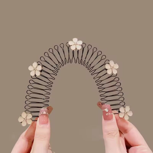 Camellia Hair Comb Invisible Bangs Hair Clip Tidy Artifact Hair pin Girls Hairpin Women Tools Fixed Inser Comb Hair Accessories