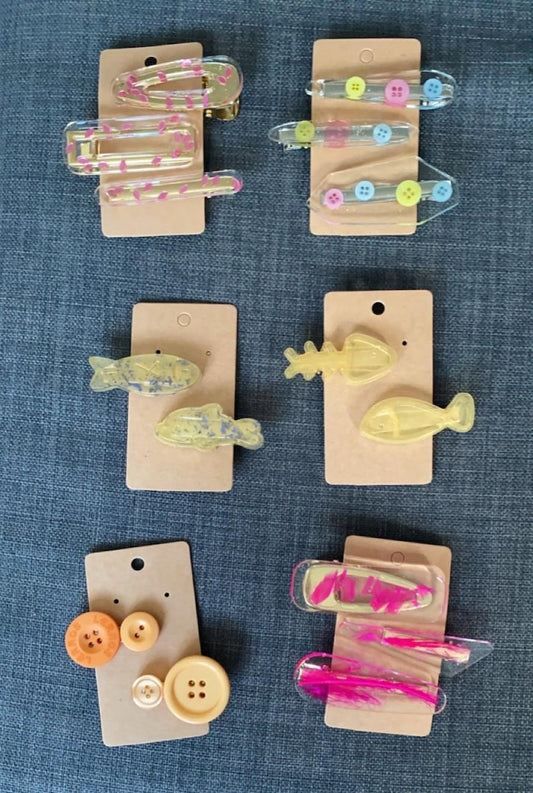 resin hair clips